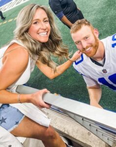 PHOTO Cooper Rush's Wife Is A True Texan She Wears Texas Jean Shorts With Dallas Cowboys Logo On Them