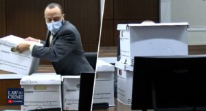 PHOTO Darrell Brooks' File Boxes Were Literally His Best Defense During Trial