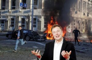 PHOTO Elon Musk Watching Ukraine Burn Meme