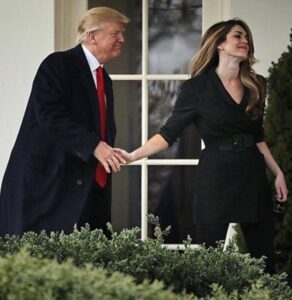 PHOTO Hope Hicks Enjoying Herself Holding Hands And Playfully Touching Donald Trump Outside The White House