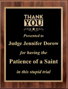 PHOTO Judge Jennifer Dorow's Award For Having The Patience Of A Saint During The Darrell Brooks Trial Meme