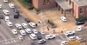 PHOTO Of How Many Police Cars It Took To Stop St Louis Shooter Inside School