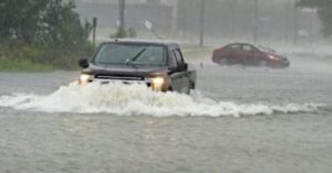 PHOTO Of People Trying To Drive Through Georgetown South Carolina After Hurricane Ian Hit The Town Hard