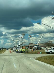 PHOTO Power Lines Finally Being Fixed On Chiquita Blvd N At Tropicana In Cape Coral After Hurricane Ian Knocked Power Out