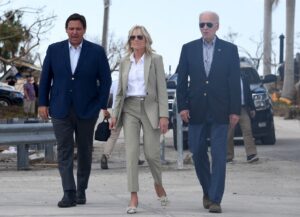 PHOTO President Biden And Dr. Jill Not Caring What Ron DeSantis Talking About While Walking with Him