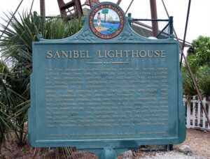 PHOTO Sanibel Lighthouse Historical Marker Is Missing After Hurrican Ian Washed It Out To Sea