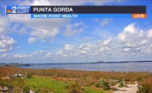 PHOTO Sunny Sky But Nothing Still Standing OUtside Shore Point Health Building Off Marion Avenue In Punta Gorda Florida