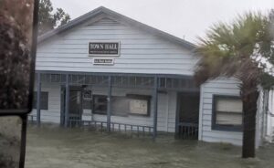 PHOTO Town Hall Building In Myrtle Beach South Carolina Sadly Flooded Up To The Windows