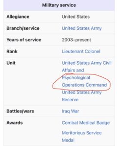 PHOTO Tulsi Gabbard Was Part of US Army Psychological Operations Command