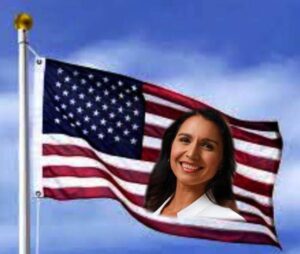 PHOTO Tulsi Gabbard's Face On The American Flag