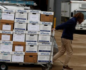 PHOTO 20 Boxes Of Documents Had To Be Transported Into Delaware Court For Elon Musk's Trial