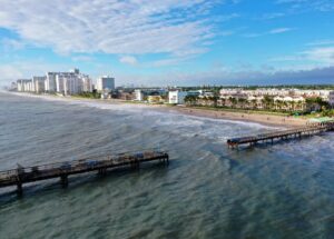 PHOTO Aerial View Of Lauderdale-By-The-Sea Pier That Was Completely Destroyed By Hurricane Nicole