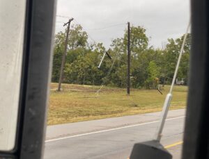 PHOTO All The Power Lines Went Down In Paris Texas From Tornado And Nobody Could Drive On The Roads