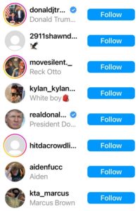 PHOTO Anderson Lee Aldrich Follows Donald Trump And Donald Trump Jr On Instagram