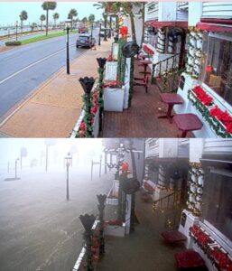 PHOTO Before And After Flooding Of Tini Martini Bar In St Augustine Florida Shows Why They Were Able To Re-Open So Quickly