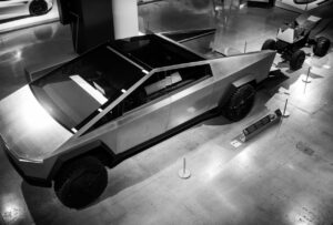 PHOTO Brand New Tesla Cybertruck Parked In An Oversized Garage
