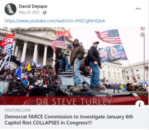 PHOTO Dave Depape Wanted The World To Know That On His Deleted Facebook Page That 2020 Election Should Be Questioned And Was Not Happy With January 6th Committee