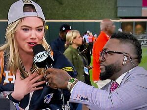 PHOTO David Ortiz Holding The Microphone For The Goddess Kate Upton