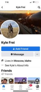 PHOTO Facebook Page Of Kyle Frei From Moscow Idaho Who Was In Sigma Chi And Exchanged Money With Ethan And Xana On Venmo