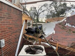 PHOTO Home Really Messed Up From Tornado In New Boston Texas Likely Will Need To Be Rebuilt