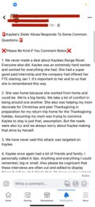 PHOTO Kaylee Goncalves' Sister Says She Worked For Her Range Rover And Everything She Had And Stayed Home To Help Her Mother Decorate For Christmas