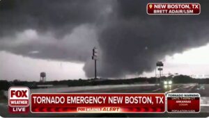 PHOTO Lightning Illuminating Tornado New Boston Texas