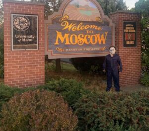 PHOTO Michael Meyers Literally Showed Up To Moscow Idaho And Was Spotted Outside Welcome To Moscow Sign