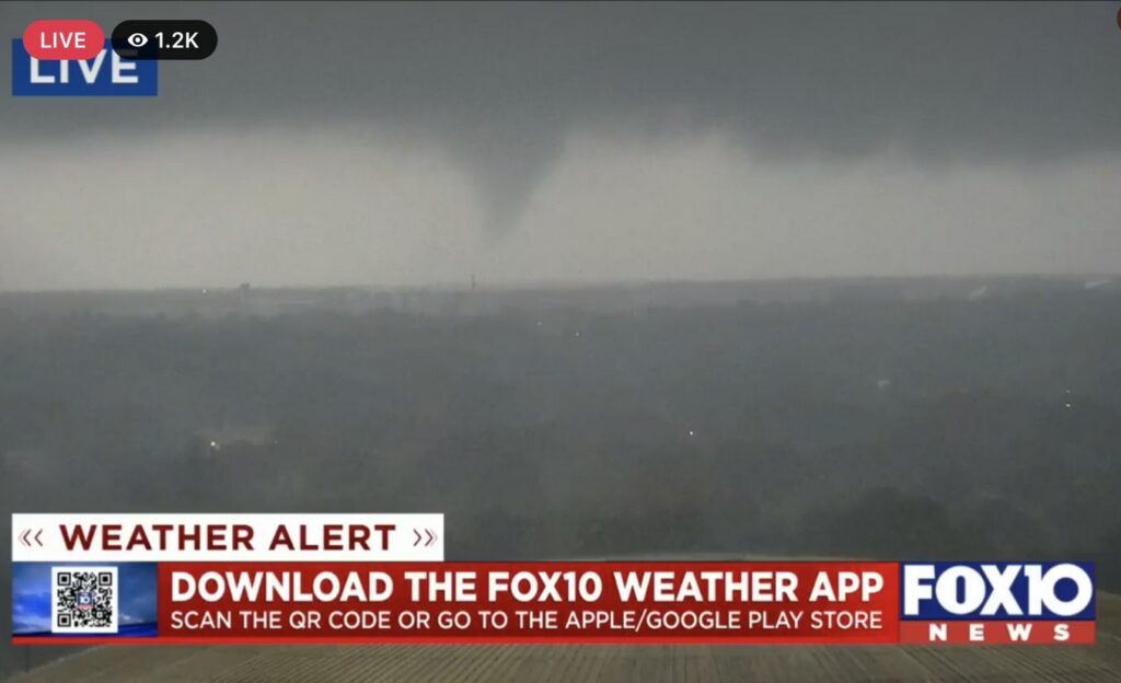 PHOTO Midtown Mobile Alabama Tornado Was Caught On TowerCam As It