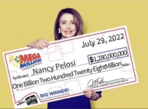 PHOTO Nancy Pelosi Won $1.2 Billion Playing The Powerball Meme