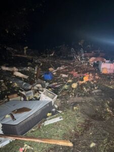 PHOTO Of Damage And Debris To Houses In Caldwell Parish Louisiana
