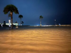 PHOTO Of Downtown St Augustine From Castillo De San Marcos Where Flooding Has Taken Over The Streets