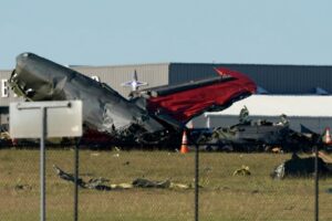 PHOTO Plane That Crashed At Dallas Air Show Is So Smashed Up It Looks Like Smushed Tin Foil