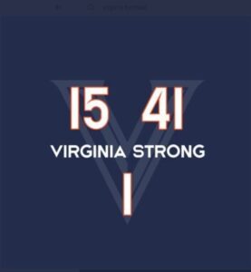 PHOTO Virginia Strong Numbers 15 41 1 UVA Football Players RIP Wallpaper