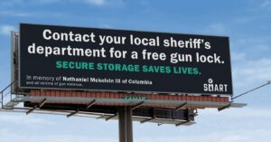 PHOTO Billboards In Midland Texas Telling Residents To Contact Sheriff's Department For A Free Gun Lock