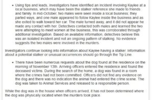 PHOTO Full Details Police Confirm Two Stalkers Followed Kaylee Gonclaves Into Place Of Business