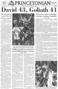 PHOTO Grant Wahl’s Amazing Piece In The Daily Princetonian After The Mammoth Win Over UCLA In The NCAA Tournament In ‘96