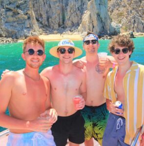 PHOTO Jack DuCoeur With His Boys At The Lake Drinking Corona