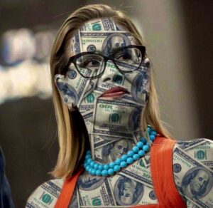 PHOTO Kyrsten Sinema With Money As Skin Meme