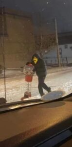 PHOTO Man In Mask Looted Gumball Machine In Buffalo During Snowstorm