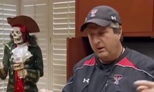 PHOTO Of Pirate In Mike Leach's Office During His Time At Texas Tech