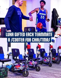 PHOTO Of The Scooters Luka Doncic Gave To His Teammates As Christmas Gifts