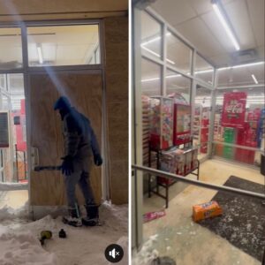 PHOTO Resident Boarded Up Family Dollar In Buffalo To Stop Looting And He Doesn't Even Work There