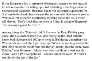 PHOTO Scorsese's Hatred For Harvey Weinstein Rocks So Much