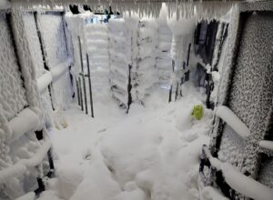 PHOTO USPS Employee Entrance Packed With Snow Making It Hard To Work And Deliver Packages In Buffalo