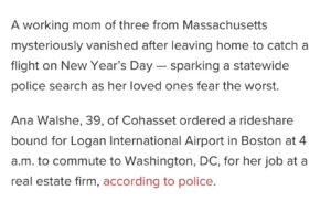 PHOTO Ana Walshe Ordered An Uber Driver To Get To Boston Airport At 4 AM