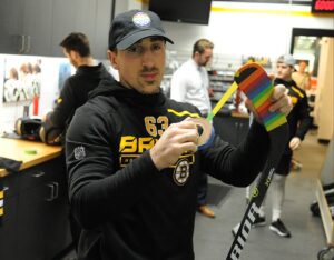 PHOTO Brad Marchand Basically Protesting Ivan Provorov