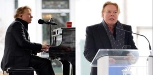 PHOTO Close Up Of Axl Rose Playing Piano At Lisa Marie Presley's Funeral