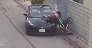 PHOTO Close Up Of Toyota Prius Driver Hitting Mother And Her Baby Head-On In Venice California