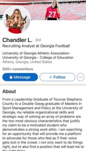 PHOTO Details About Chandler LeCroy From Her Linkedin Page