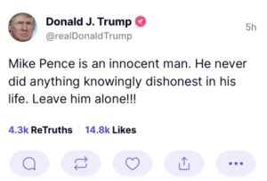 PHOTO Donald Trump Says Mike Pence Never Did Anything Dishonest In His Life